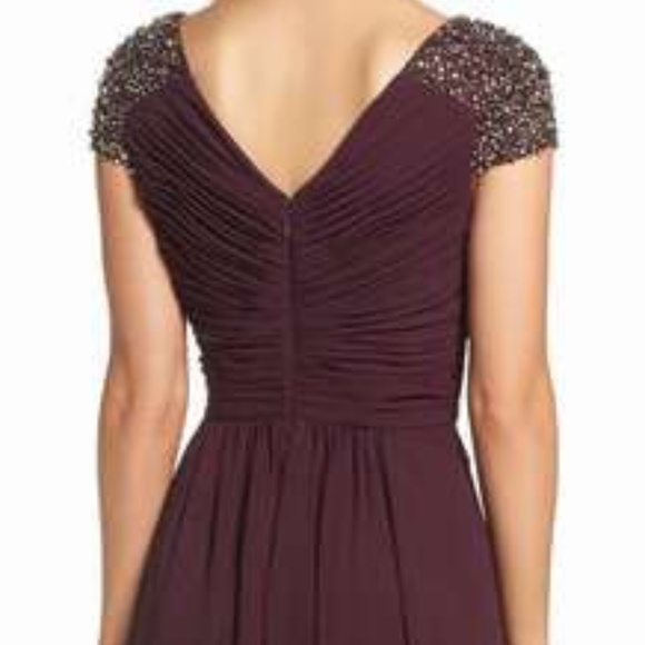 🌺 ELIZA J  Embellished Pleated Chiffon Gown - Picture 5 of 8